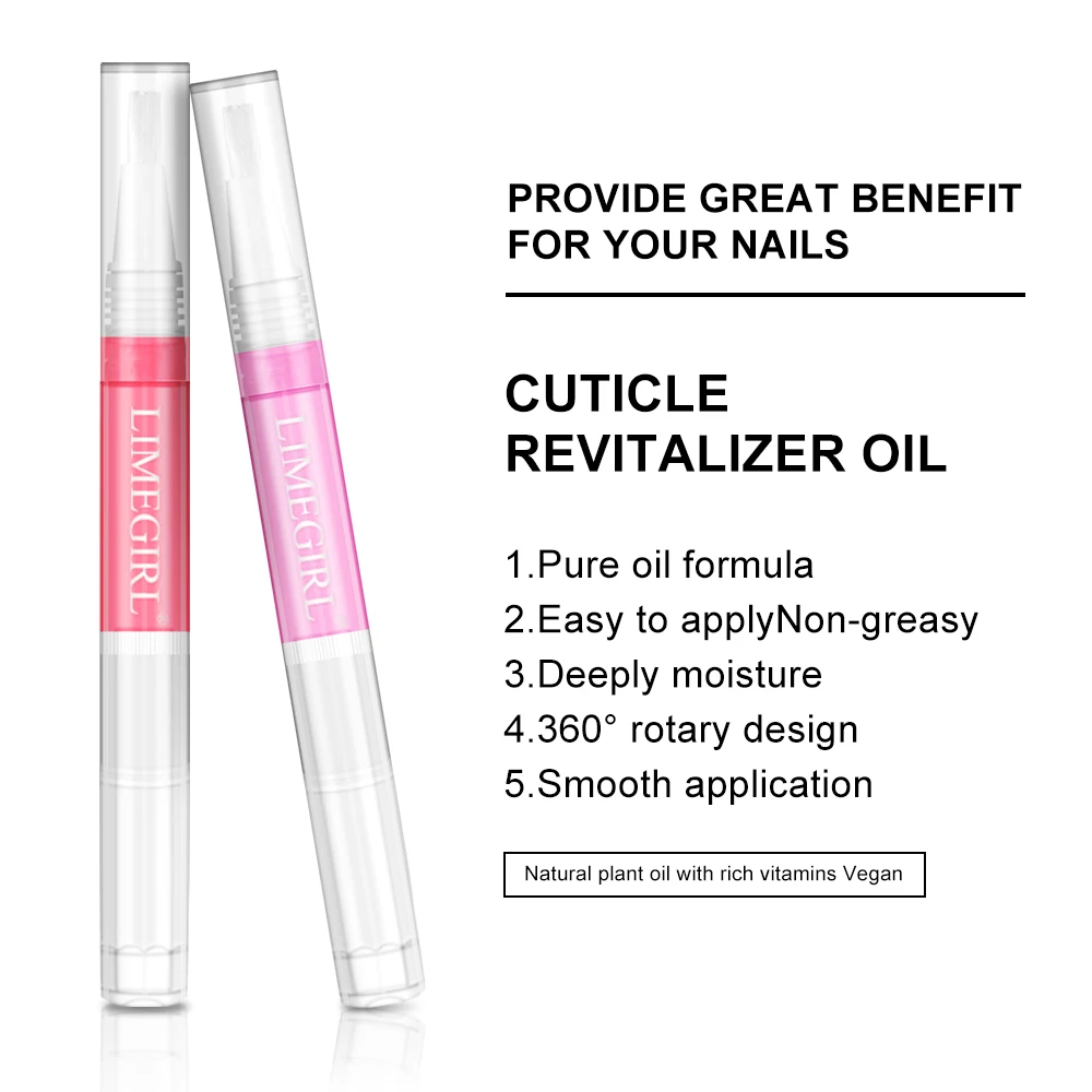 Cuticle Oil Nail Care Kit LIMEGIRL 6pcs Nutrition Oil Pen Gift Box For Nails Nourishment Dead Skin Cracks Care Product Set