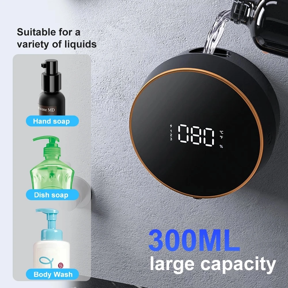 Wall Liquid Soap Dispenser USB Charging Infrared Induction Smart Kitchen Sensor Hand Washer Sanitizer |