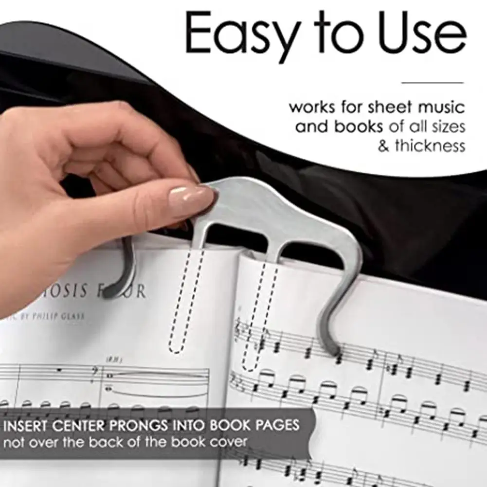Professional Music Page Holder Multi-functional Strong Music Book Clip High Strength Piano Score Paper Clip music note clips