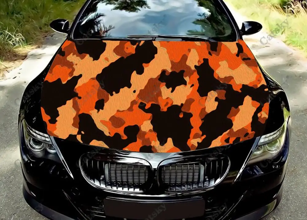 

Камуфляжный Асимметричный узор, боковая наклейка на капот автомобиля, виниловые гоночные краски, аксессуары, самоклеящаяся картина для грузовика, внедорожника, автомобильная наклейка