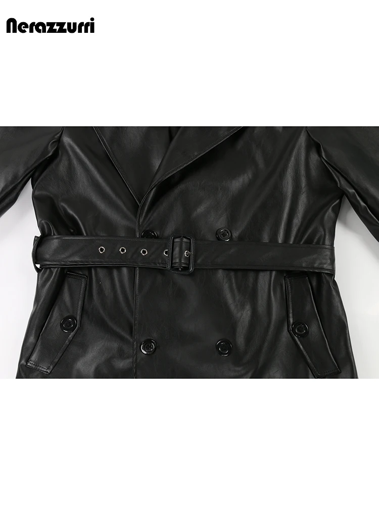 ★関税込★Letter from Moon★Two Belt Moonrise Trench Coa.t★ Runway Leather Trench Coat ( 2 Colors ) - LETTER FROM MOON