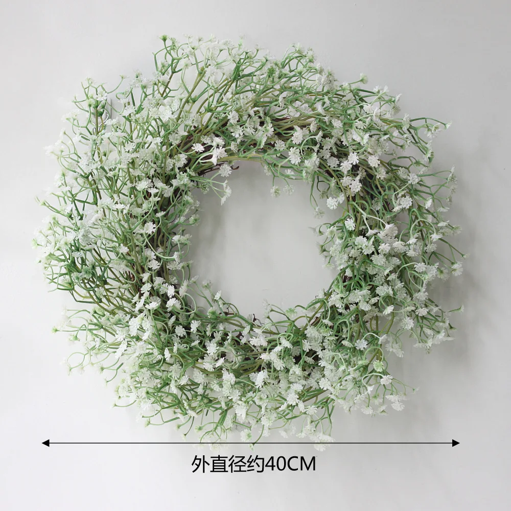 

New Easter Artificial Gypsophila Garland Ornaments Holiday Party Door Wall Window Wreath Pendants Home Decorations Supplies