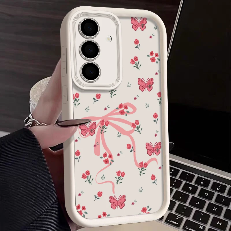Elegant Bowknot Flowers Soft Phone Case