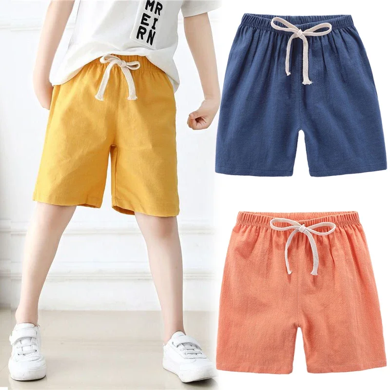Summer Kids Boys Cotton and Linen Short Pants For Girls Boy Fashion Pants Soft Breathable Children Clothing Baby Clothes kids shorts