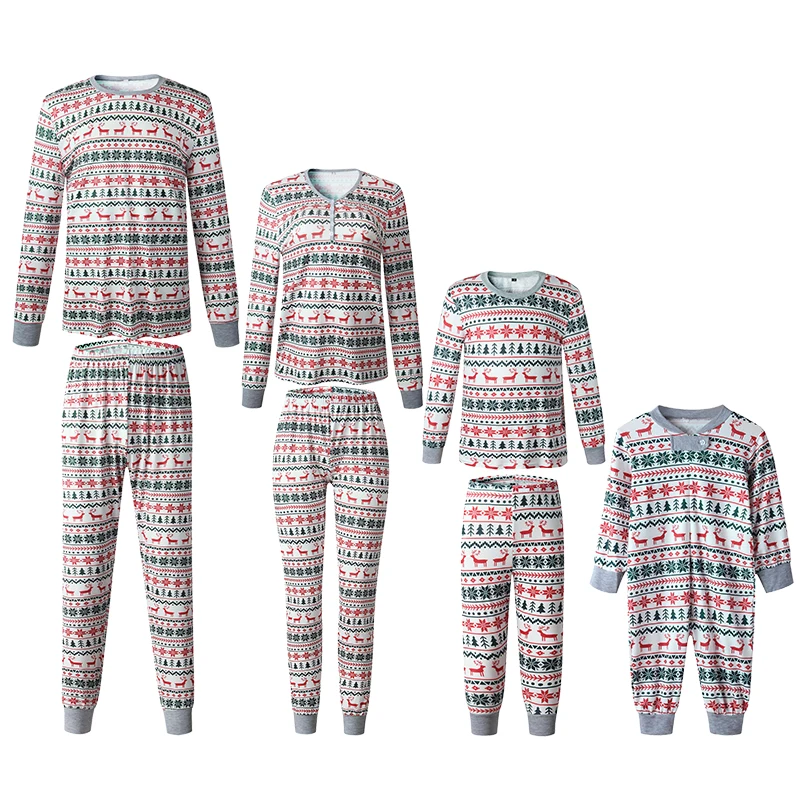 thumbnail image 1 of Conjunto de pijamas navideños familiares a juego 2025, ropa de dormir para adultos, niños, madre e hija, padre e hijo, atuendos de pijamas, 1 of 5