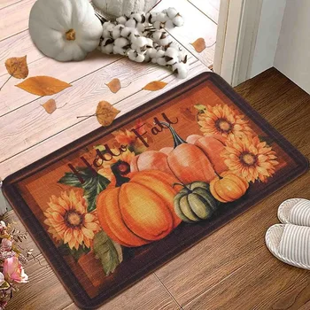 Hello Fall Maple Leaf Entrance Doormat 1
