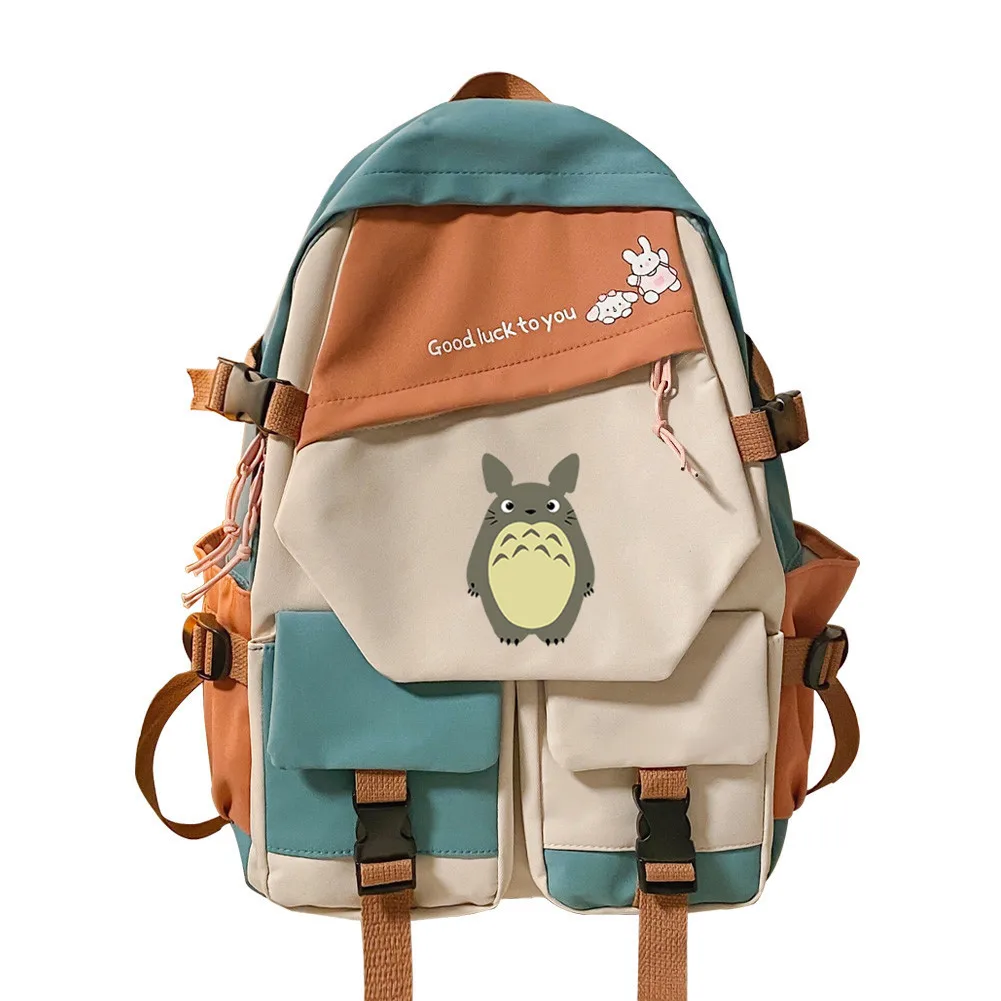 

My Neighbor Totoro Anime Backpack Cosplay Unisex Students School Bag Cartoon Laptop Travel Rucksack Outdoor Fashion Gifts