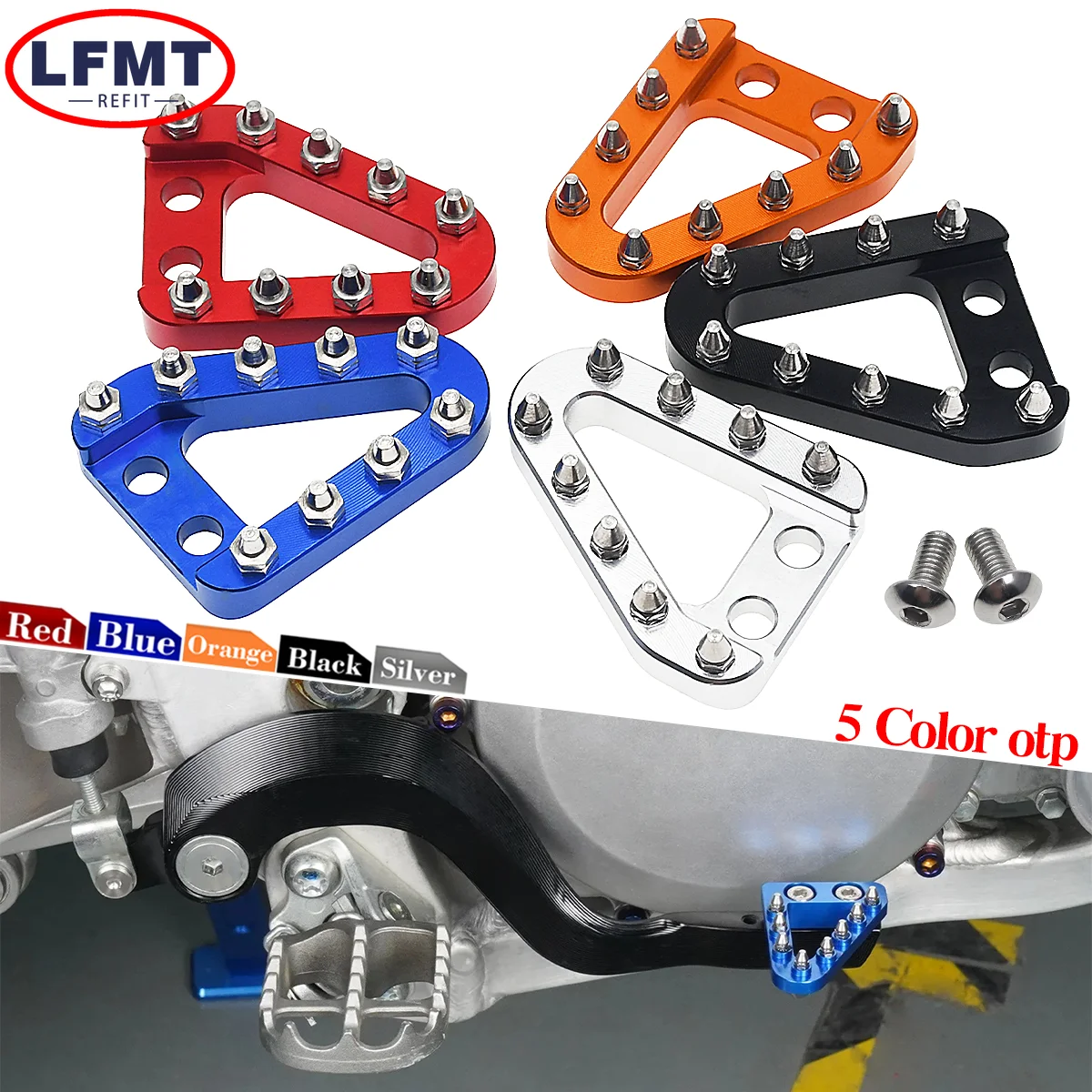 Motorcycle Foot Pedals Motorcycle Rear Brake Pedal Lever Step Plate Tip KTM XC EXC XCF EXCF SX SXF XCW XCFW Husqvarna TC TE 125 250 300 350 450