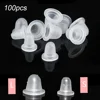 100Pcs S/L Soft Silicone Tattoo Ink Cups Disposable Microblading Makeup Pigment Holder Container Caps Tattoo Accessories Supply 1