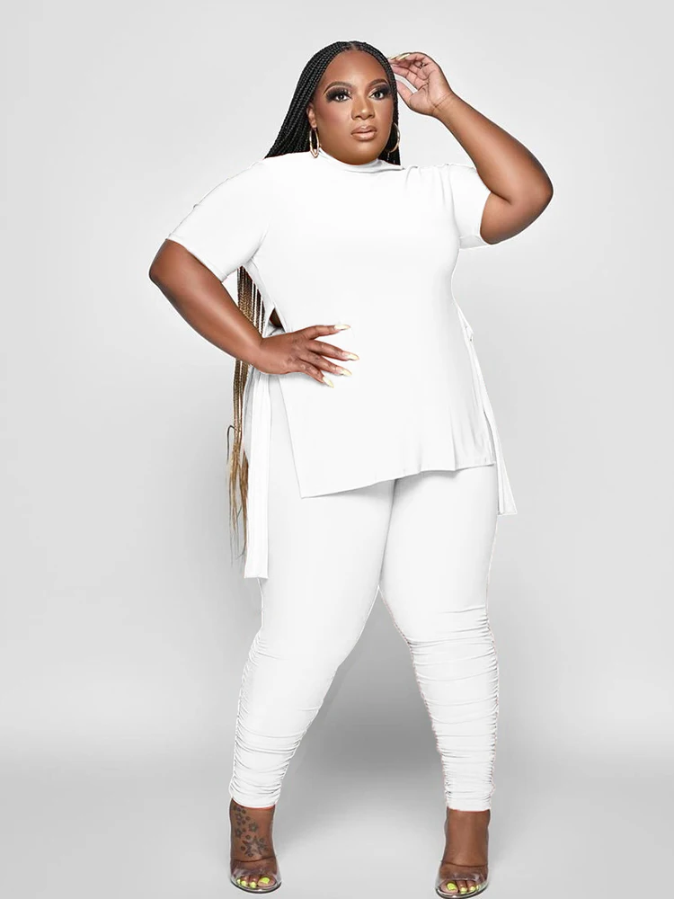 Plus Size Tracksuit Women Set Summer 