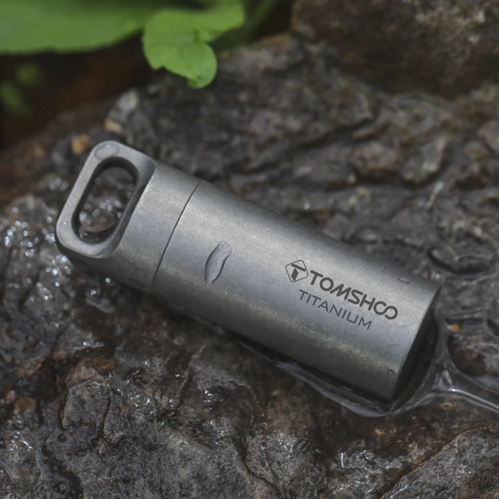 Titanium Pill Case Portable Sealed Medicine Bottle Home Outdoor Pill Box Waterproof Titanium Pill container Camping Hiking