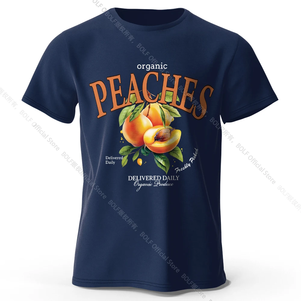 Lightweight Yellow Peach Watercolor Graphic Cotton Tee - Breathable & Trendy Summer Top