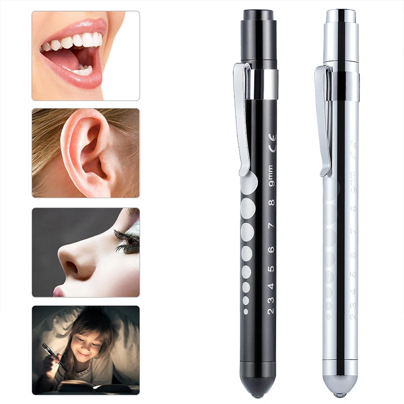 rechargeable torch Portable Function Medical First Aid LED Pen Light Work Inspection Flashlight with Pupil Measurements for Doctor Nurse Diagnosis powerful led torch