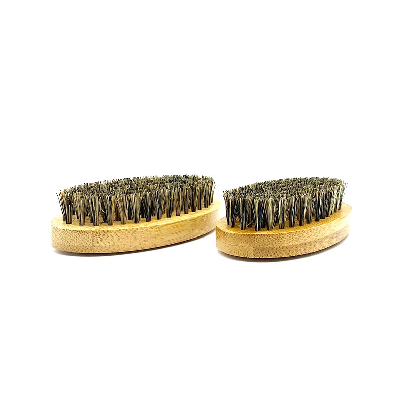 New Arrival Hair Brush Wood Handle Boar Bristle Beard Comb Styling