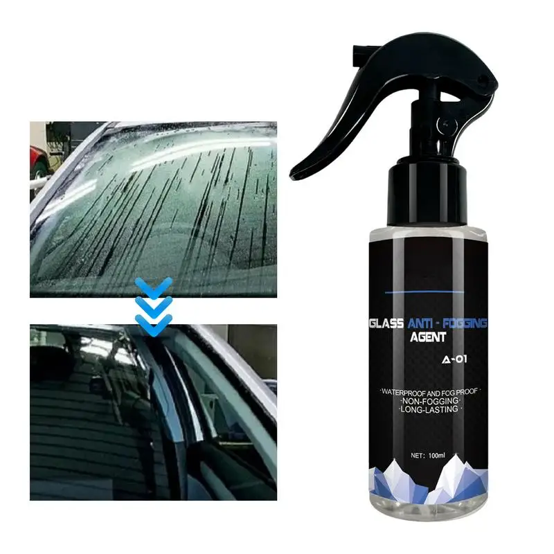 

Car Defogger Spray Windshield Defogger 100ml Antifogging Agent Car Glass Cleaner Shield Against Rain Snow And Sleet