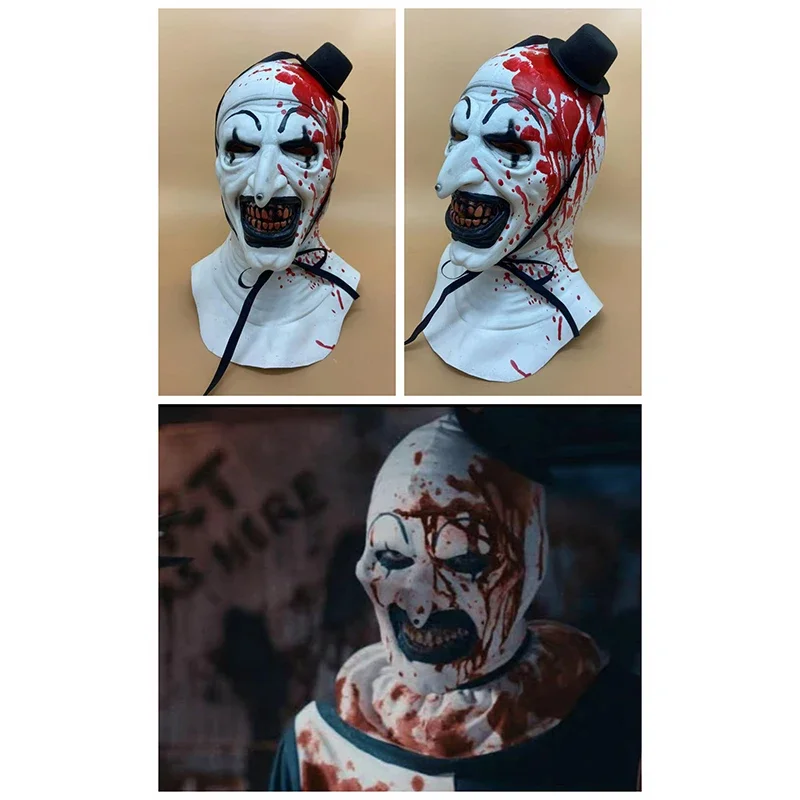 Terrifier 2 sztuka klaun Cosplay maska film Terrifier 2