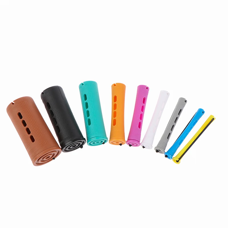 18pcs Extra Big Rubberbands Hair Rollers Cold Perm Rods Curler Bars Hair Clip Curling Fluffy Wavy Maker Styling DIY 1768
