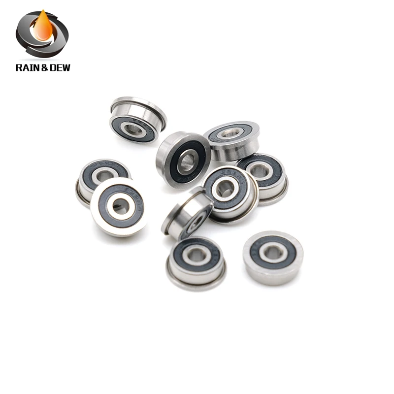 10Pcs F623 RS Bearing for VORON 0 3x10x4 ABEC-7 Voron 3D Flanged Bearing F623-RS Ball Bearings F623RS 3D Print Bearings ball bearings