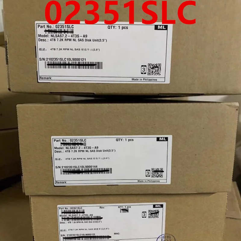 화웨이 5300 V5 4TB SAS 3.5 인치 7200RPM 128MB 서버 HDD 02351SLC 용 오리지널 새 하드 디스크