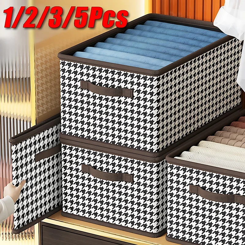 1/2/3/5PCS 의류 주최자 대용량 접이식 주최자 의류 보관 상자 의류 보관 상..