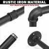 Industrial Pipe Clothes Rack, Heavy Duty Detachable Iron Garment Rack Wall Mounted 3