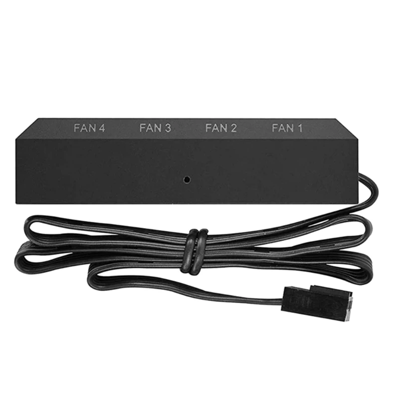 케이스 팬용 PC FH-04 4 포트 PWM 팬 4핀 3핀 속도 컨트롤러 허브 분배기 지원 마더보드 동기화