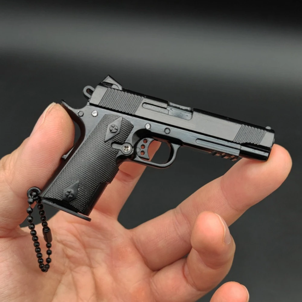 Miniatura 1911 Lega Pistola Giocattolo Pistola Portachiavi Modello Assemblabile E Staccabile Pistola Ciondolo Per Ragazzi Regalo Adulto