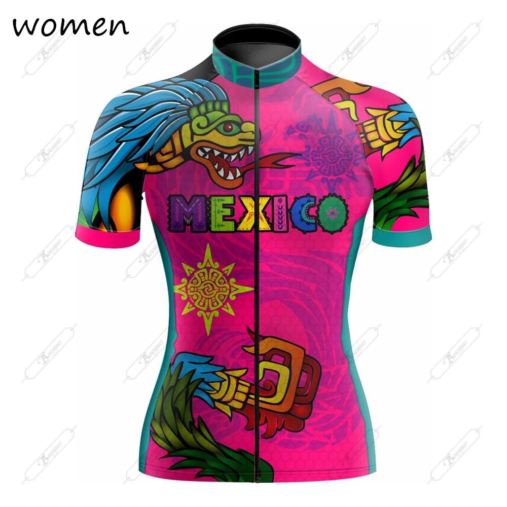 New Mexico Cycling Jersey Women Bike Mountain Road MTB Top Female Bicycle Shirt Short Sleeve Racing Riding Clothing Summer