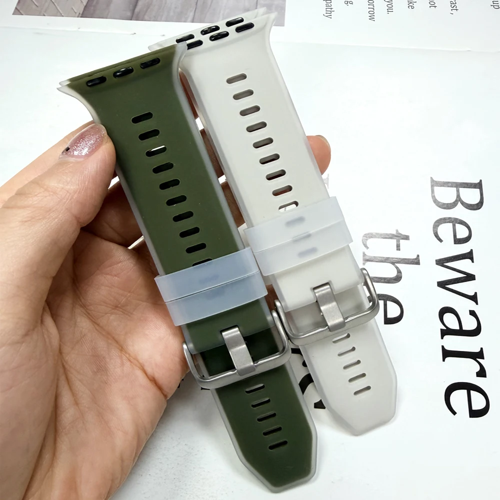 Durable Soft Silicone Sports Band for Smartwatches - Multiple Sizes Available