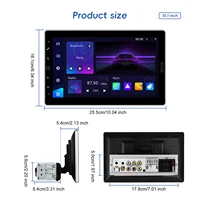 Autoradio Android Podofo 10,1 pouces avec écran rotatif 1DIN, lecteur MP5, Carplay sans fil, Bluetooth, radio AM RDS, récepteur FM, prise en charge de la caméra de recul 6