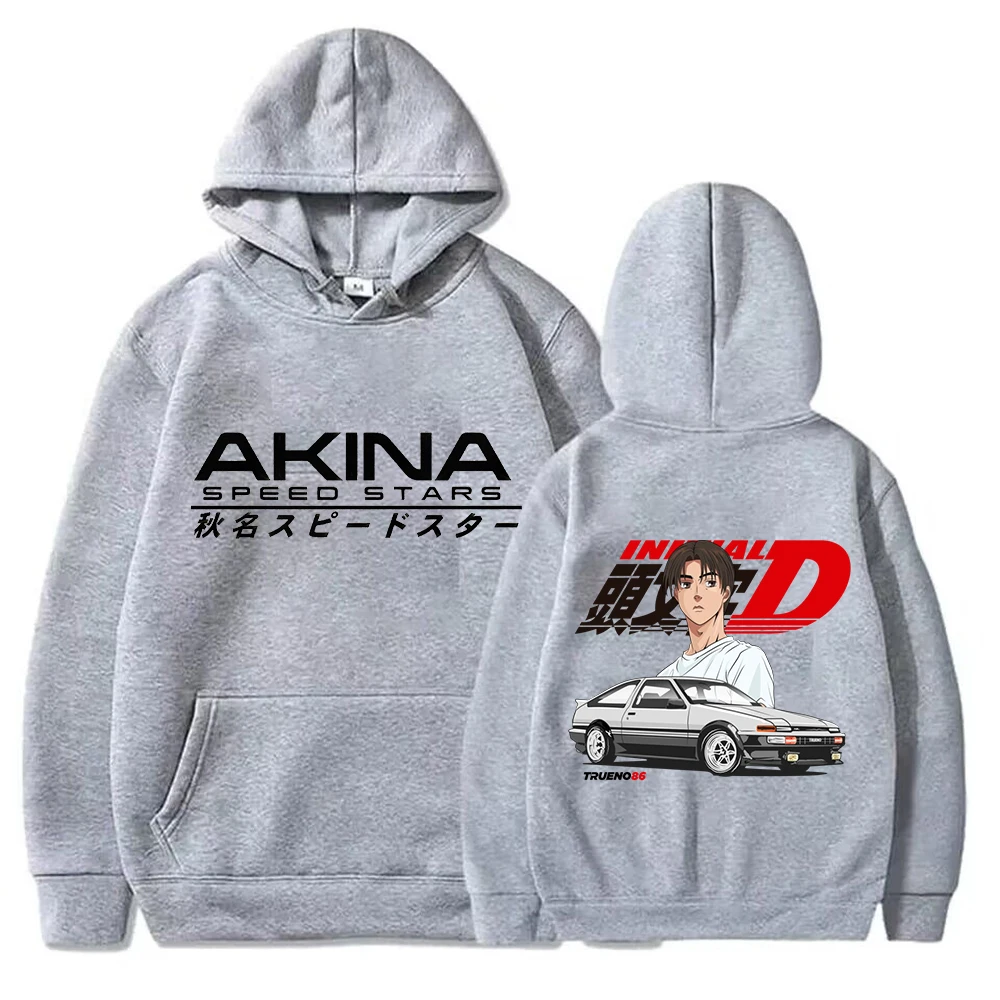 Anime Initial D Hoodies for Men Graphic Japanese Automotive AE86 Hooded Women Sweatshirts 90s Harajuku HIP HOP Sweatshirt Male 3