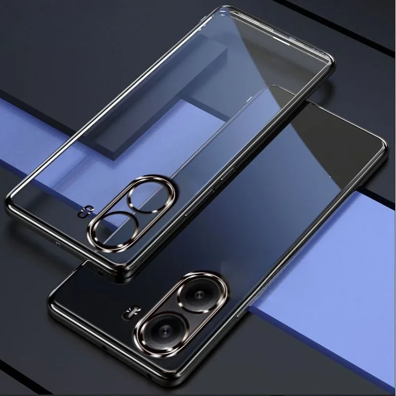 Electroplating Silicone Phone Case with All-Inclusive Lens Protection