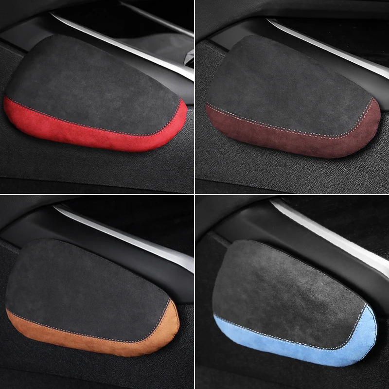 알칸타라 소재 BMW E46 E87 E84 X1 G01 F30 F20 G30 E92 시트 무릎 패드 다리 지지 쿠션 베개 자동차 인테리어 액세서리
