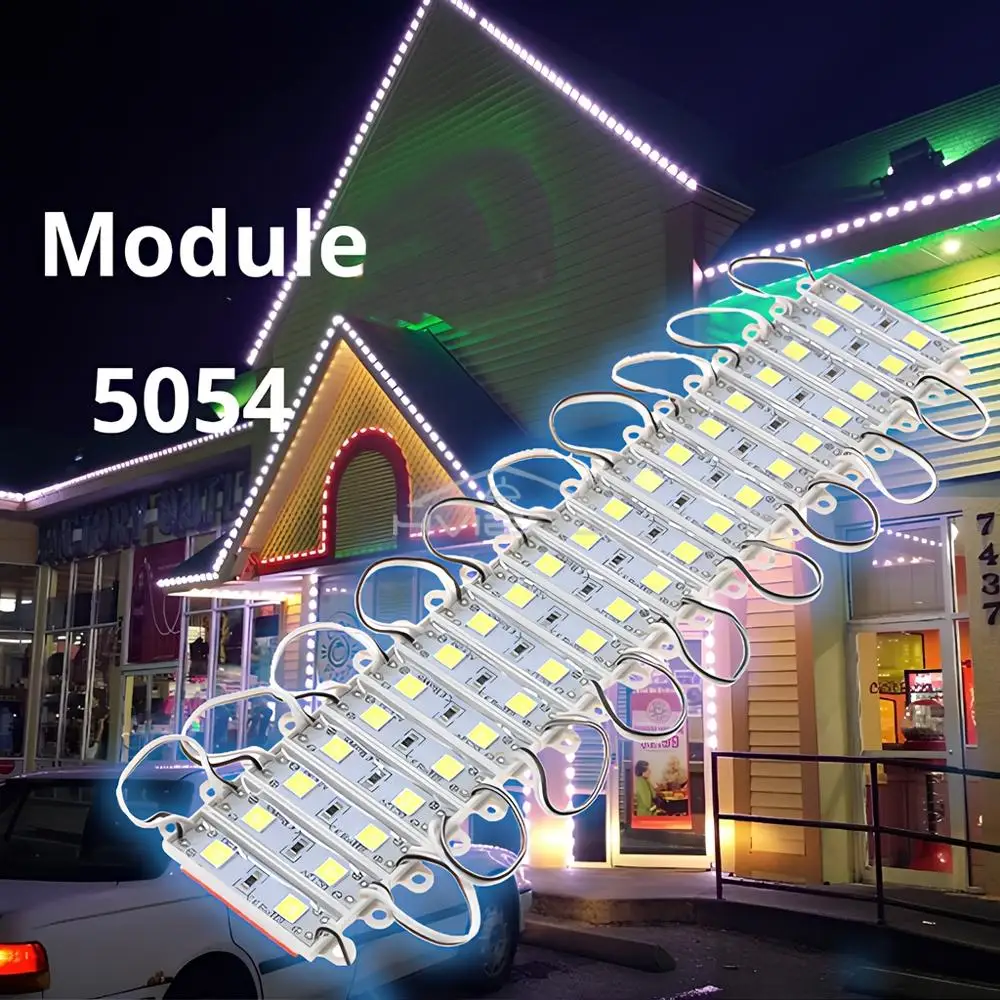 20Pcs 5054 2LED Modules Mini Led DC 12V Waterproof Backlight For Advertisement Edge Design White Warm Atmospheres TV Advertising