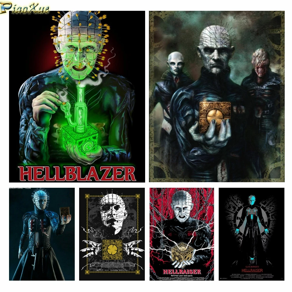 ヘルレイザー　ピンヘッド5Dダイアモンドアート 5D Diamond Painting Hellraiser Fantasy Horror Suspense Movie For