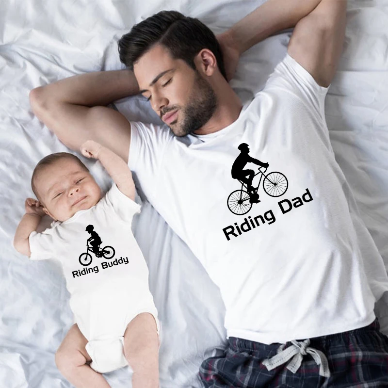 

Matching Dad and Son Shirts Cycling Dad Life Tshirt Father Daughter Gift Daddy and Me Outfits Fathers Day Clothes Bike Riding m