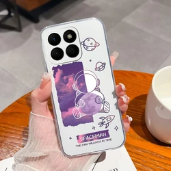 Custodia protettiva morbida in silicone TPU trasparente con design di farfalla e orso per smartphone da 6.75 pollici