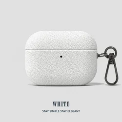 Premium PU Leather Protective Earbud Case - Shockproof & Dustproof Cover - AirPods Pro or Pro2 (F - White)