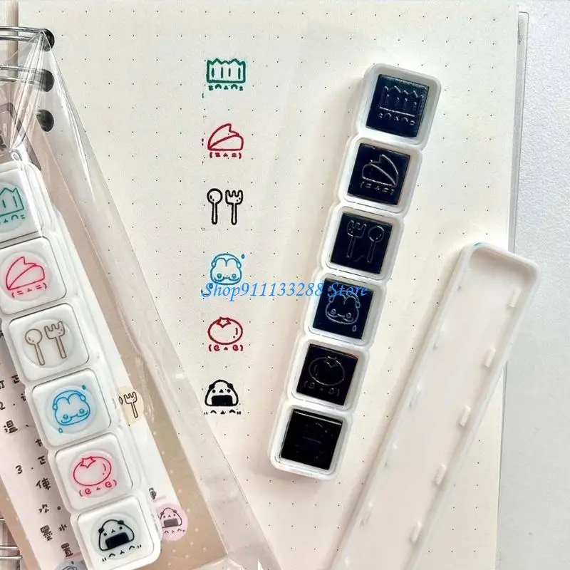 G88D 사랑스러운 날짜 스탬프 기분 스탬프 날씨 스탬프 스크랩북용 장식 스탬프