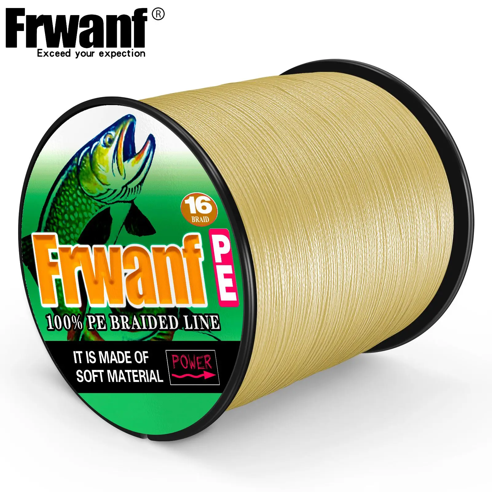 Premium 16-Strand Braided Fishing Line - Hollow Core, Abrasion Resistant PE for Freshwater & Saltwater