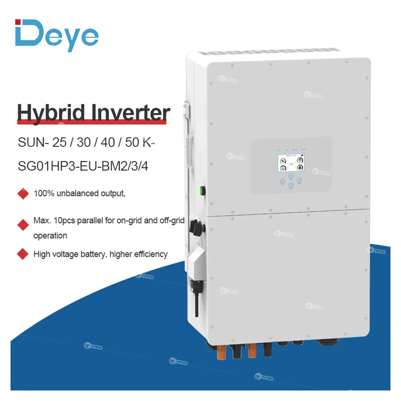 Deye Off Grid Inverter Hybrid Solar On Grid Inverter 25Kw 3 Fasi 10Mw 40Kw 50Kw Convertitori Sun 60Hz 50Hz