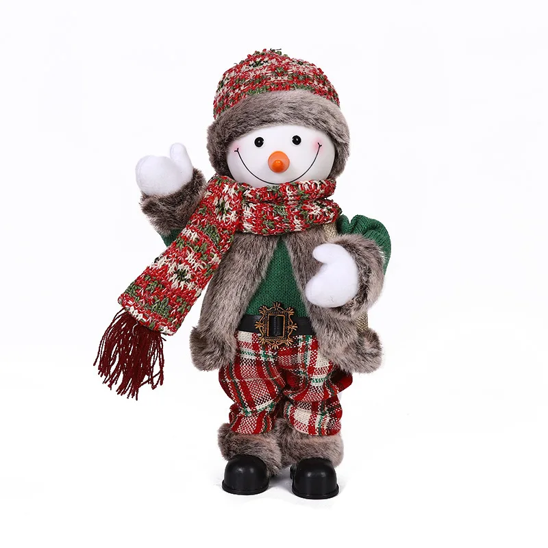 

30cm Christmas Decorations Electric Music Figure Set A Swaying Snowman Doll Christmas Gift Christmas Ornaments Home Decor