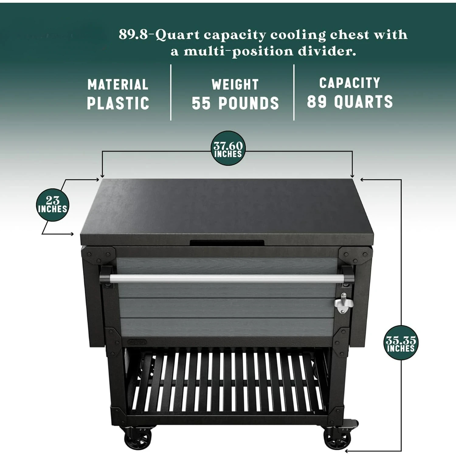 Rolling Ice Cooler Cart 2