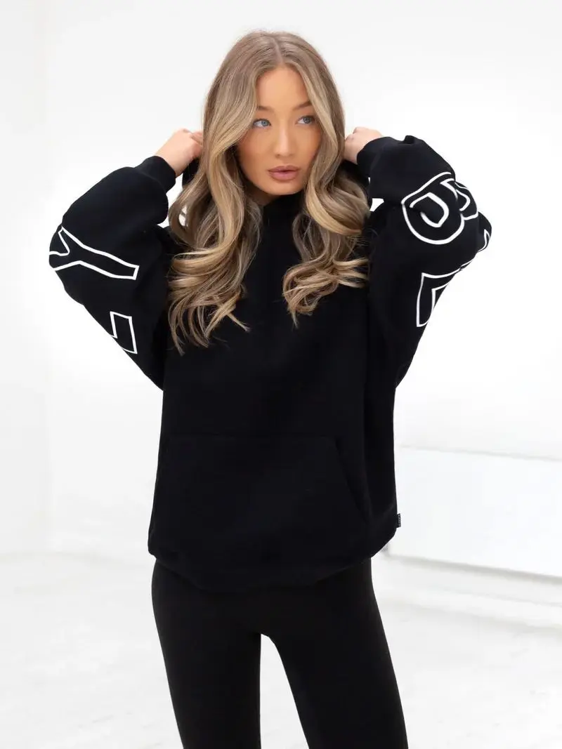 Hip-hop Harajuku High Street Trendy Brand Letter Print Oversized Hoodie Men Y2K 2025 Retro Gothic Punk Casual Sweatshirt Women