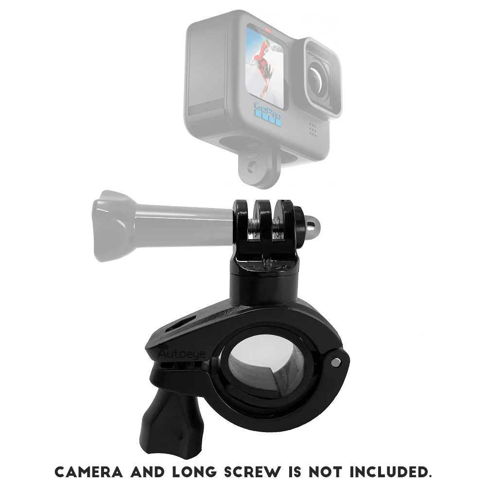 Support Moto/vélo Pour Caméra D'action - Pince Aluminium Rotative 360°, Compatible GoPro, Insta 360, DJI Osmo, Diamètre 19-49mm