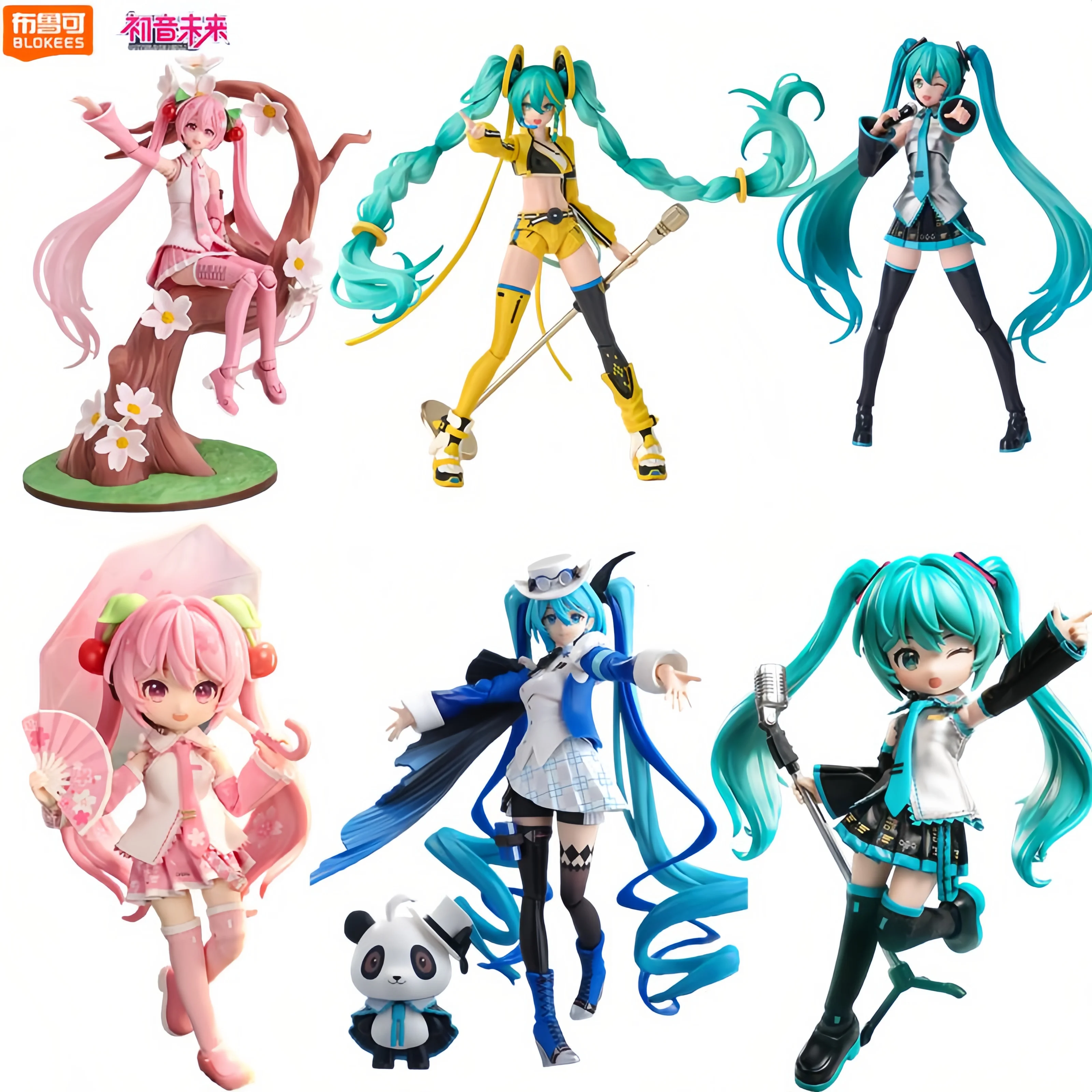 オリジナル BLOKEES 初音ミク組立アニメフィギュアモデル奇跡の桜未来