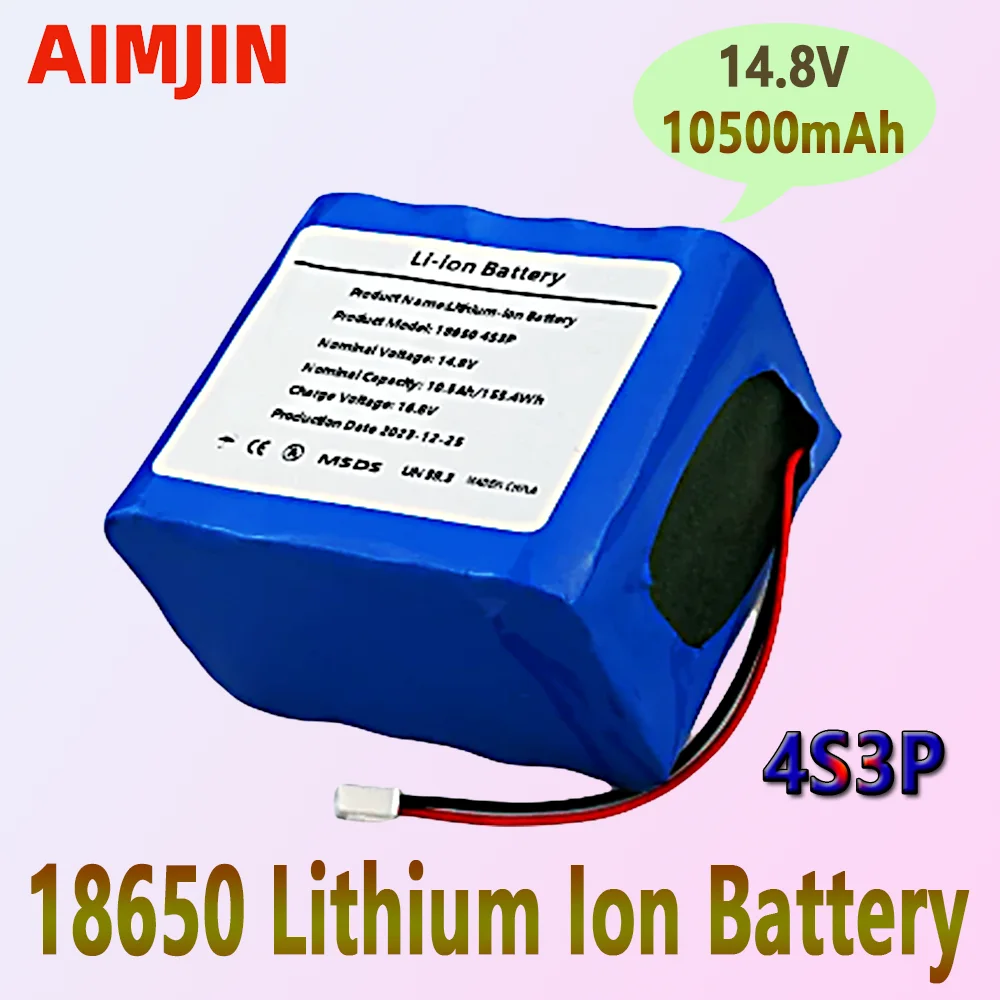 

18650 4S3P 14.8V 10.5Ah Rechargeable Lithium-ion Battery Pack for Night Fishing Lamp Heater Miner's Lamp Amplifier Etc