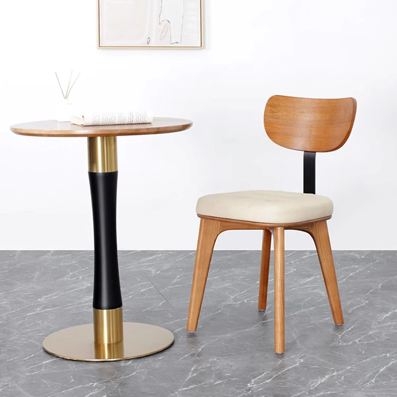 

Floor Fashion Living Room Chairs Ultralight Minimalist Single Protection Dining Chairs Wood Modern Meubles De Salon Furniture