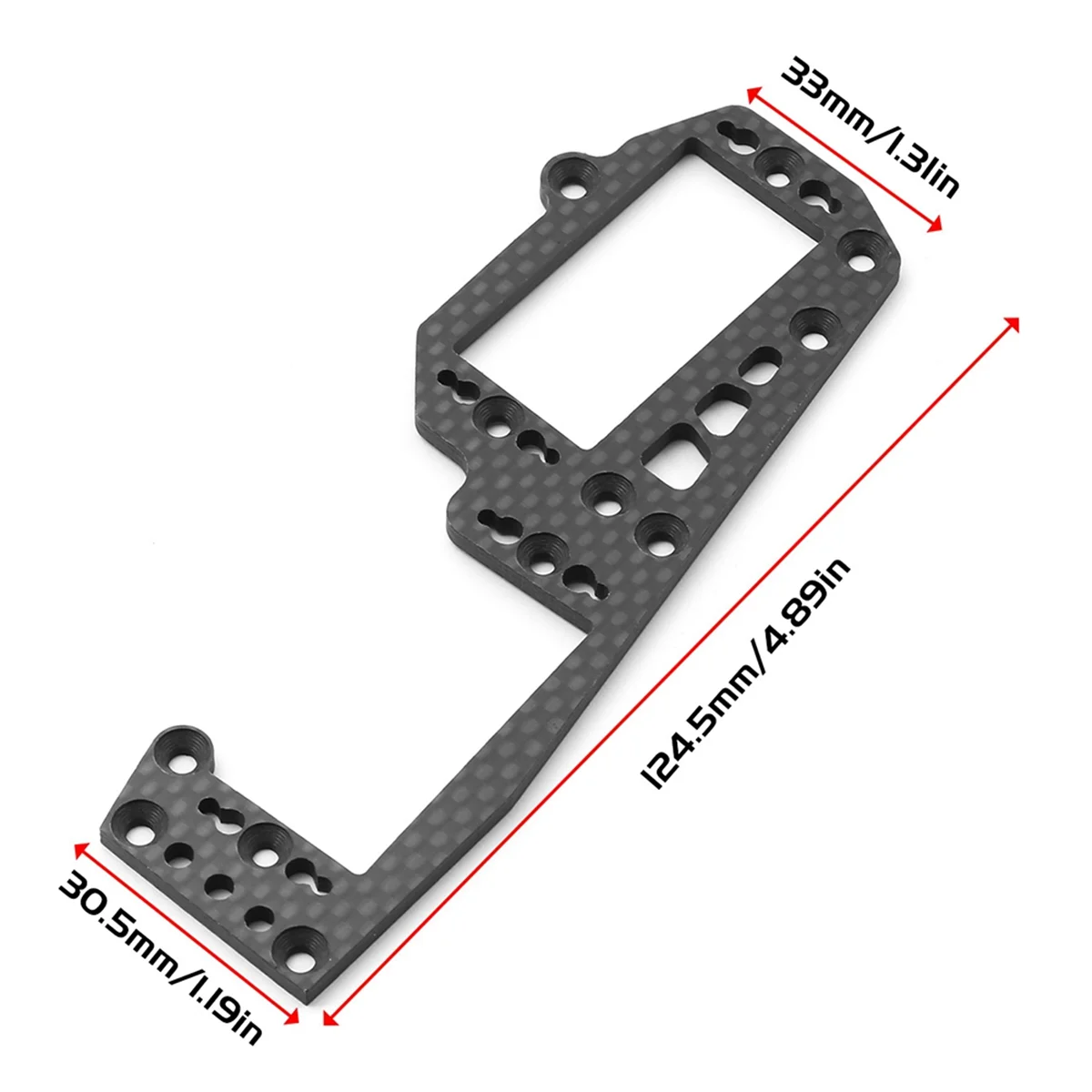 Carbon Fiber Graphite Radio Plate RC Car Accessories for Kyosho MP10 RC Car Upgrade Parts Accessories TO-266-MP10