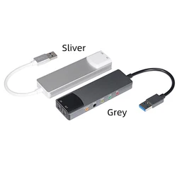 External Audio Converter Aluminium Alloy USB Audio Adapter AC-3 DTS External Audio Card 7.1 5.1 Channel Optical for PC Computer